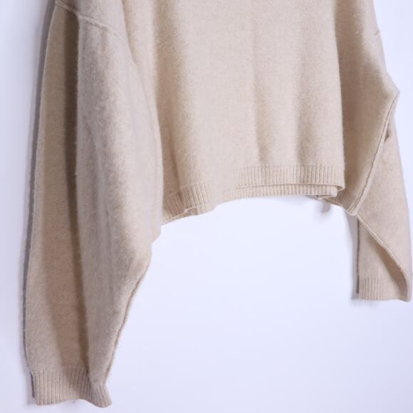 FREE PEOPLE So Low So High Cashmere Sweater Champagne Dolman Sleeve Women's XS - Picture 6 of 9